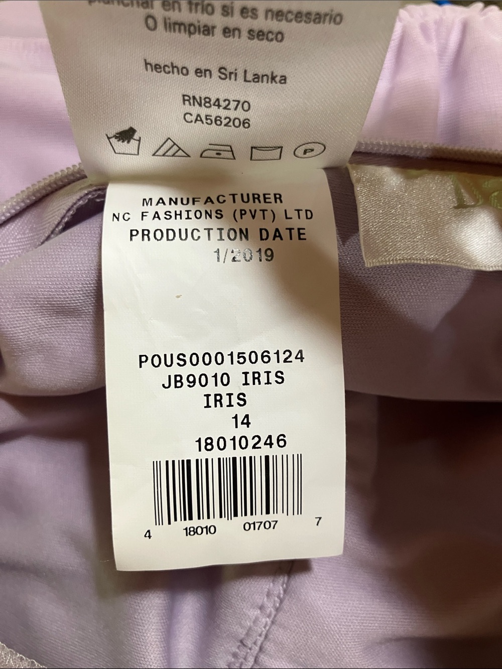 David's Bridal Lavender Chiffon Maxi Dress with Illusion Yoke - Picture 6 of 6